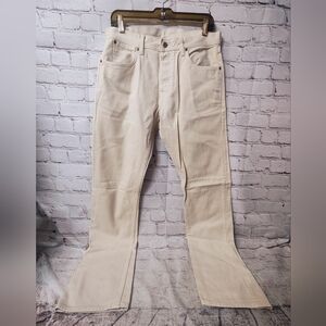 Wallace & Barnes Corded Cream Denim Slim Pants Jeans 32 x 34L Cotton
